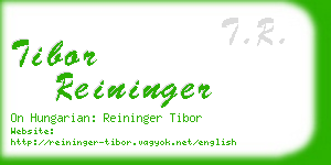 tibor reininger business card